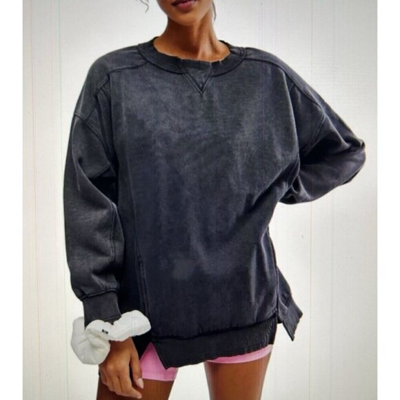 FP Movement X Hatch Womens Intercept Pullover Sweatshirt Black Size L - Picture 1 of 11